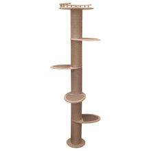 Load image into Gallery viewer, 5-Level Wall-Mounted Activity Cat Tree, 72 Inch Cat Scratching Post