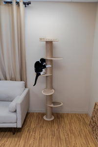 5-Level Wall-Mounted Activity Cat Tree, 72 Inch Cat Scratching Post