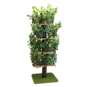 6-ft Interchangeable Leaves Extra Large Cat Tree Square Base, Zen Green