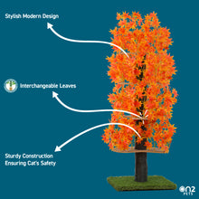 Load image into Gallery viewer, 6-ft Interchangeable Leaves Extra Large Cat Tree Square Base Bundle with Orange Blaze Leaves