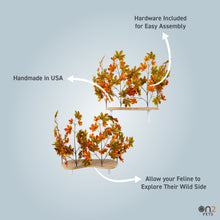 Load image into Gallery viewer, Interchangeable Leaves Curved Cat Canopy (Set of Two), Mixed Maple