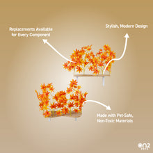 Load image into Gallery viewer, Interchangeable Leaves Curved Cat Canopy (Set of Two), Orange Blaze