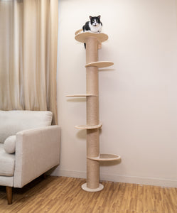 5-Level Wall-Mounted Activity Cat Tree, 72 Inch Cat Scratching Post