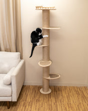 Load image into Gallery viewer, 5-Level Wall-Mounted Activity Cat Tree, 72 Inch Cat Scratching Post