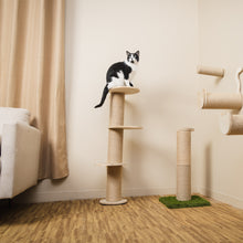 Load image into Gallery viewer, 3-Level Wall-Mounted Activity Cat Tree, 44 Inch Cat Scratching Post