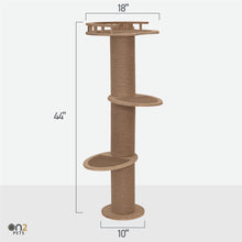Load image into Gallery viewer, 3-Level Wall-Mounted Activity Cat Tree, 44 Inch Cat Scratching Post