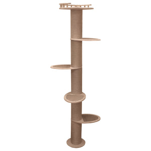 5-Level Wall-Mounted Activity Cat Tree, 72 Inch Cat Scratching Post
