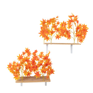 Interchangeable Leaves Rectangular Cat Canopy (Set of Two), Orange Blaze