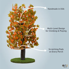 Load image into Gallery viewer, 5ft Interchangeable Leaves Cat Tree Round Base, Mixed Maple
