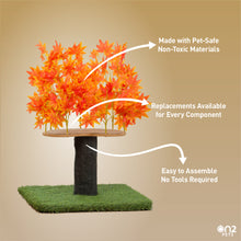 Load image into Gallery viewer, 2ft Interchangeable Leaves Cat Tree Square Base, Orange Blaze