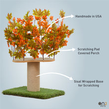 Load image into Gallery viewer, 2-ft Interchangeable Leaves Kitty tree w/ Scratching Post In Mixed Maple