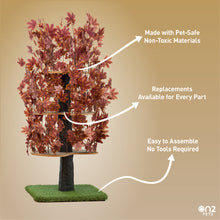 Load image into Gallery viewer, 5ft Interchangeable Leaves Cat Tree Square Base, Deep Plum